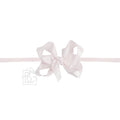 Thin Nylon Headband with Satin Hair Bow