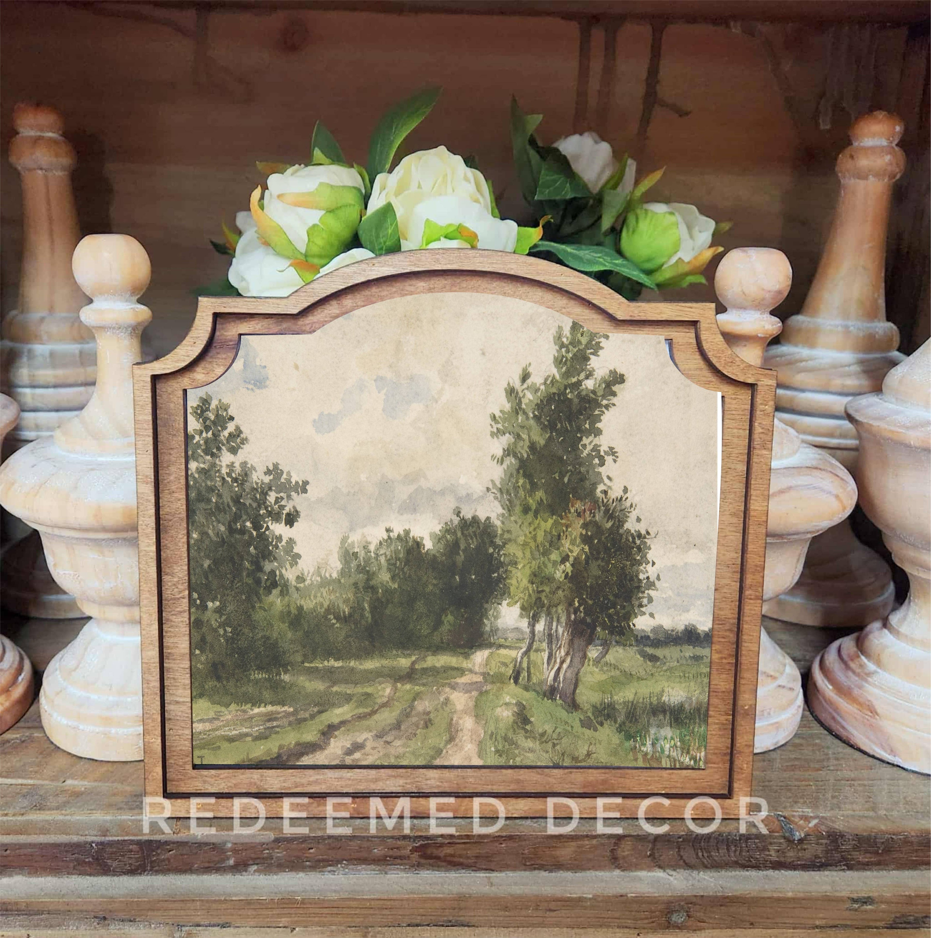 Provincial Dirt Road Landscape Framed Art | Bridal Shower Valerie Coffey & Jack Callen Watlington