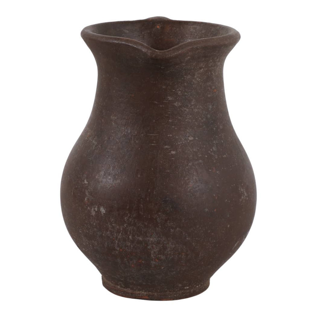 Decorative Vase - Brown Ceramic Terracotta Casual Jug, 8 in.