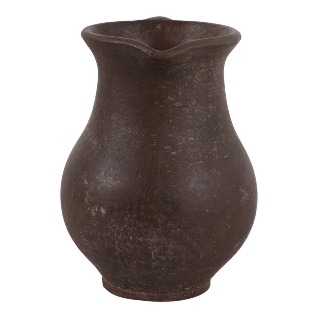 Decorative Vase - Brown Ceramic Terracotta Casual Jug, 8 in.