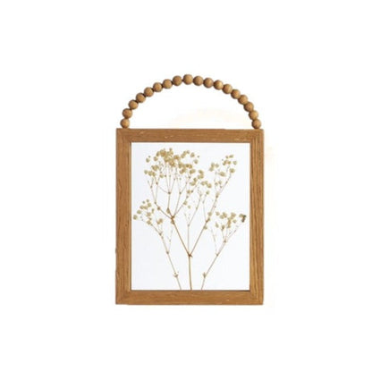 Pressed Flower With Beaded Hanger Wall Art | Bridal Shower Paige Estes & Levi Harville