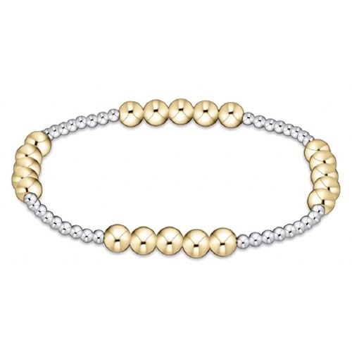 enewton classic blissful pattern 2.5mm bead bracelet, 5mm mixed metal