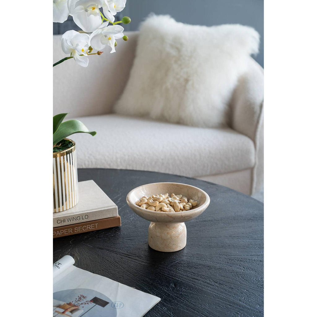 Marble Elegance Pedestal Bowl