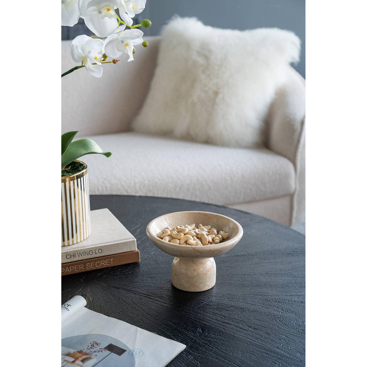 Marble Elegance Pedestal Bowl