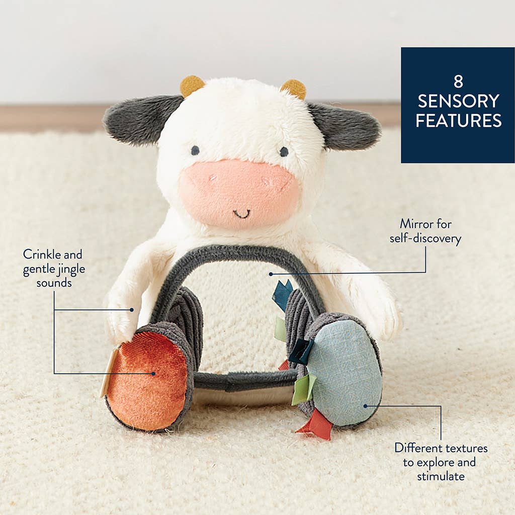 Carmen The Cow - Itzy Bitzy Mirror Travel + Tummy Time Toy