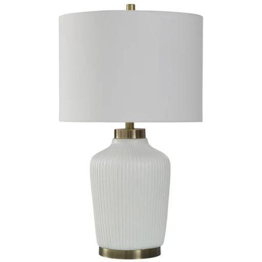 Satin Halifax & Gold Transitional Table Lamp