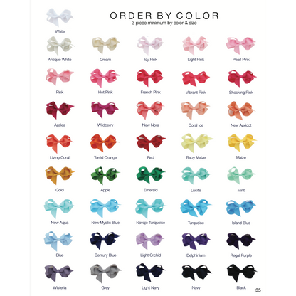 Small (4 in.) Classic Grosgrain Bow by Color