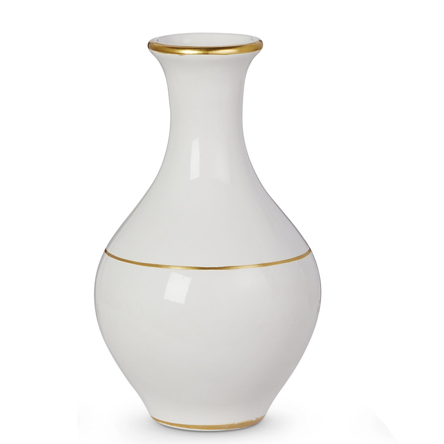 Gold Accent White Vases