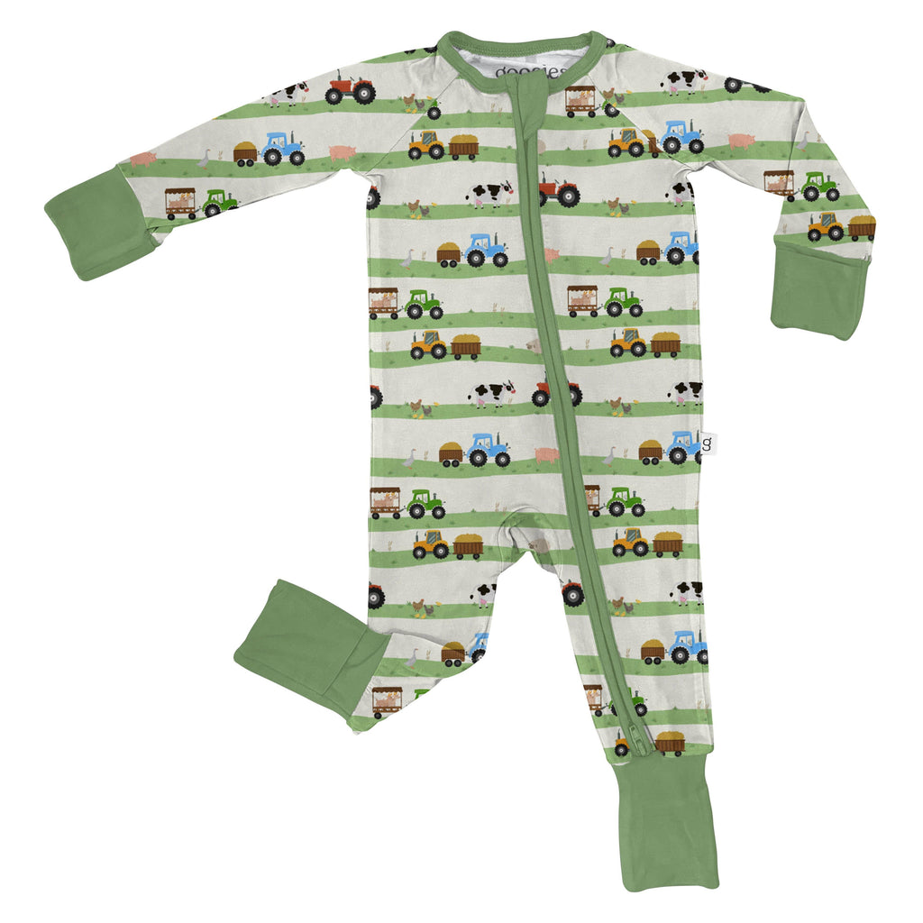 Convertible Zip PJ, Farm Stripes