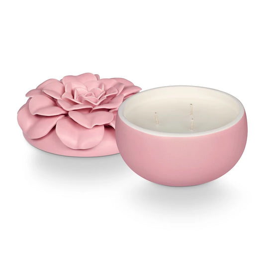 Ceramic Flower Candle, Pink Pepper Fruit