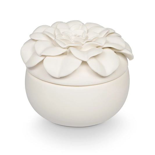 Ceramic Flower Candle, Citrus Crush