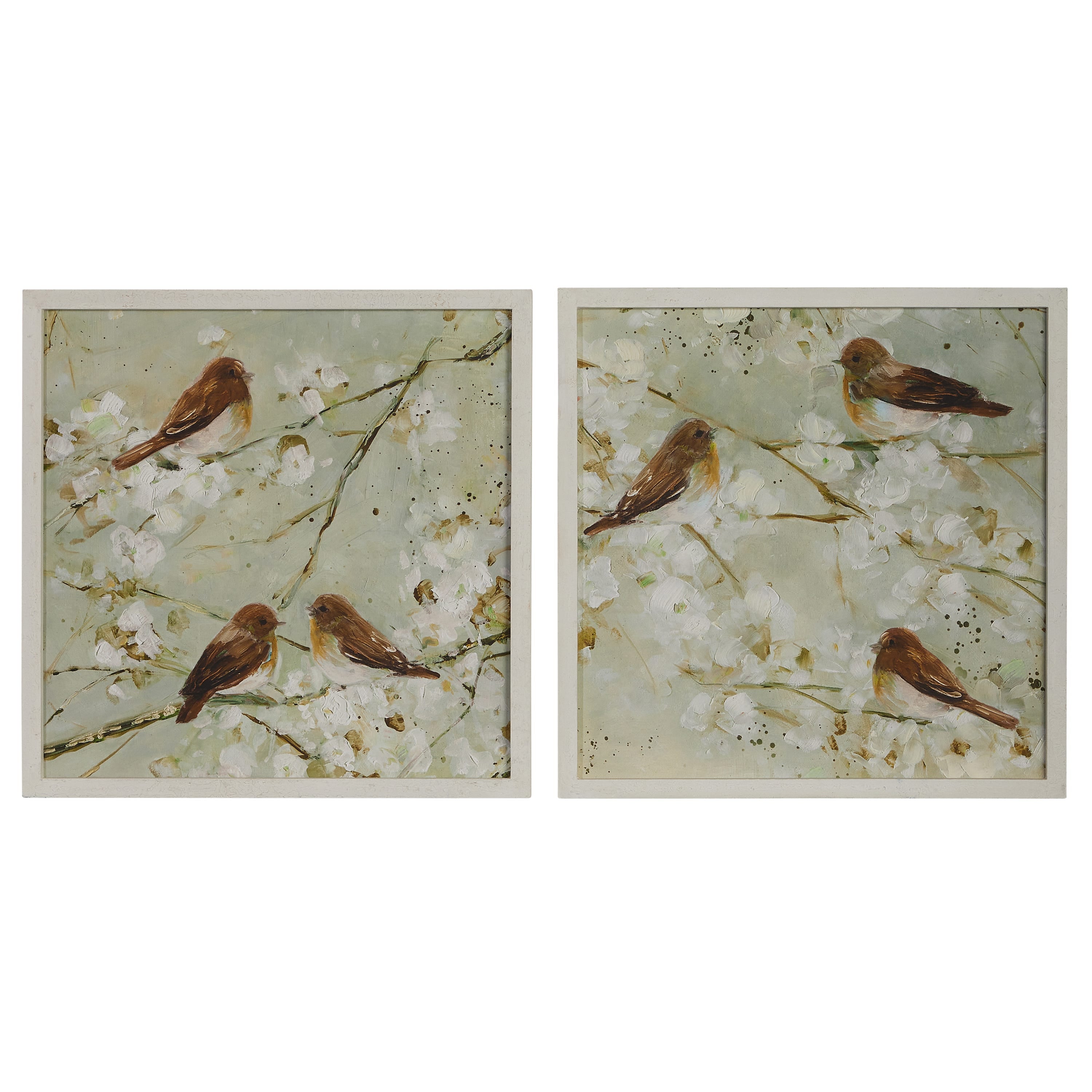 Wrens On Branch Framed Print