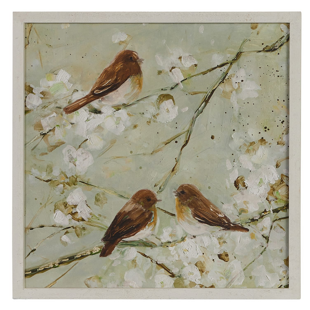 Wrens On Branch Framed Print