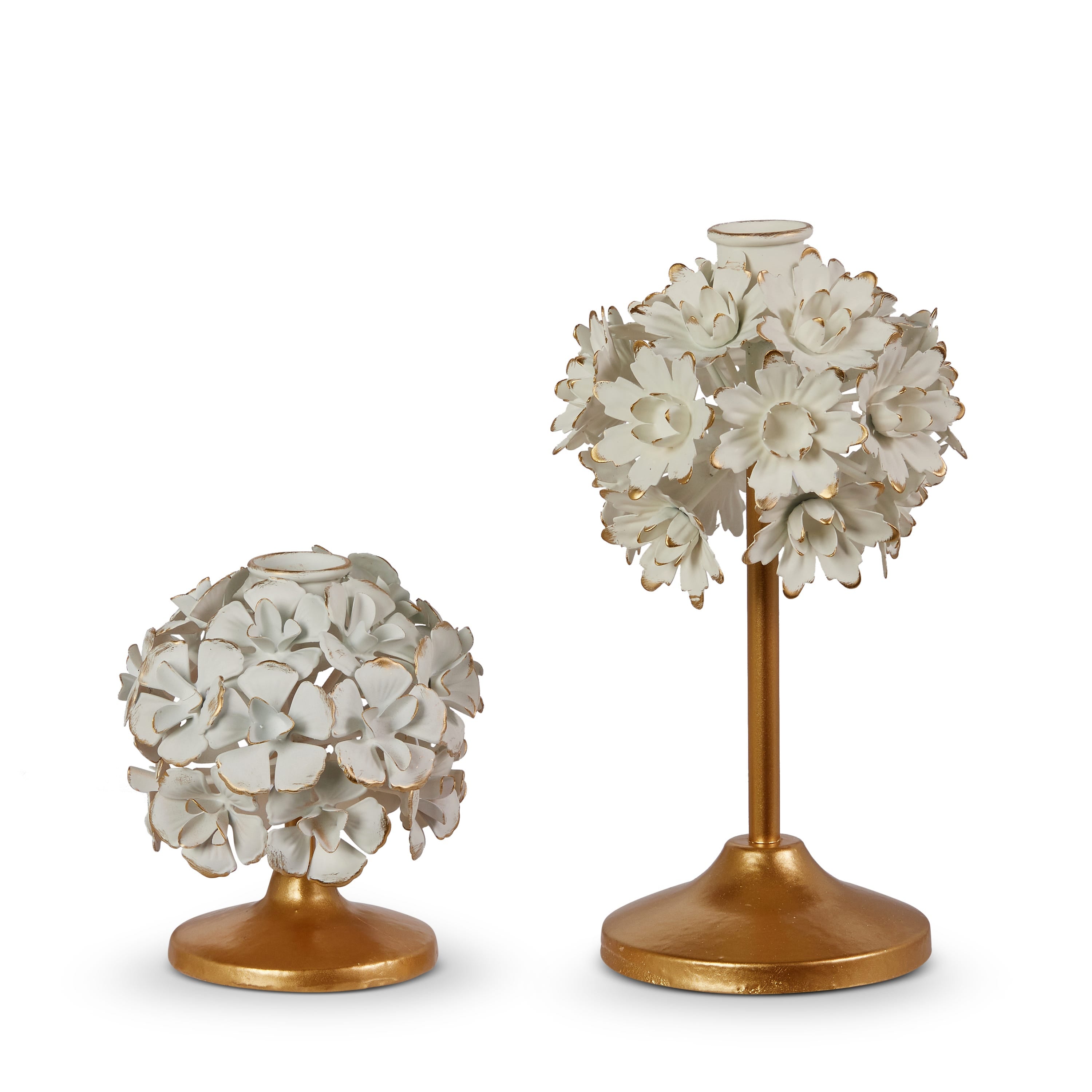 Cream Floral Candle Holders | Bridal Shower Lieza Klein & Dylan Robbins