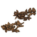 Antique Gold Bird on Blooming Branch