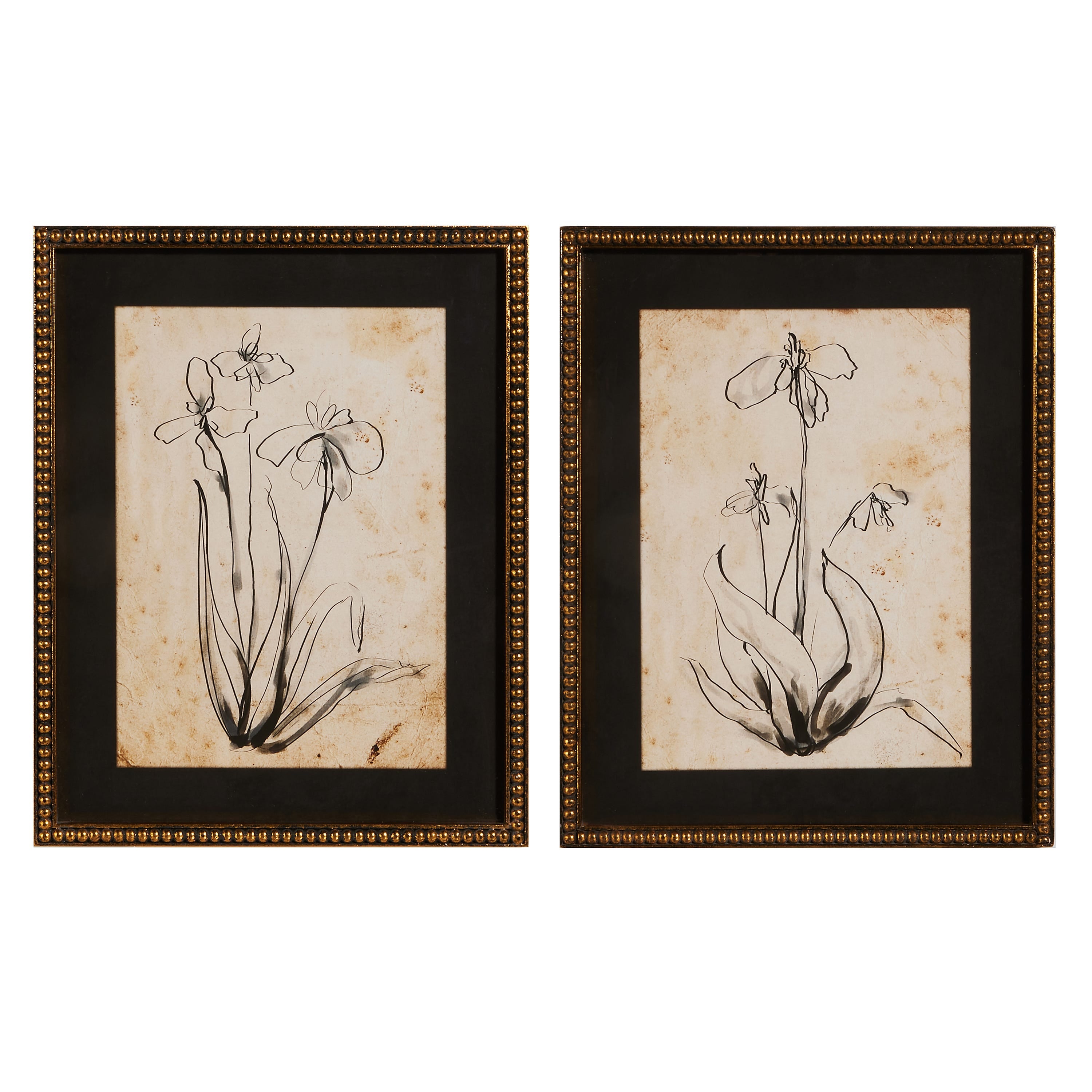 Floral Line Art Framed Print | Bridal Shower Lieza Klein & Dylan Robbins