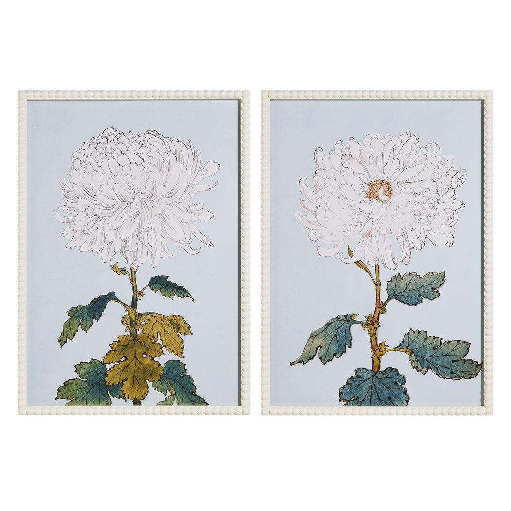 Blue Floral Framed Wall Art