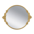 Mirror Tray with Gold Iron Floral Frame