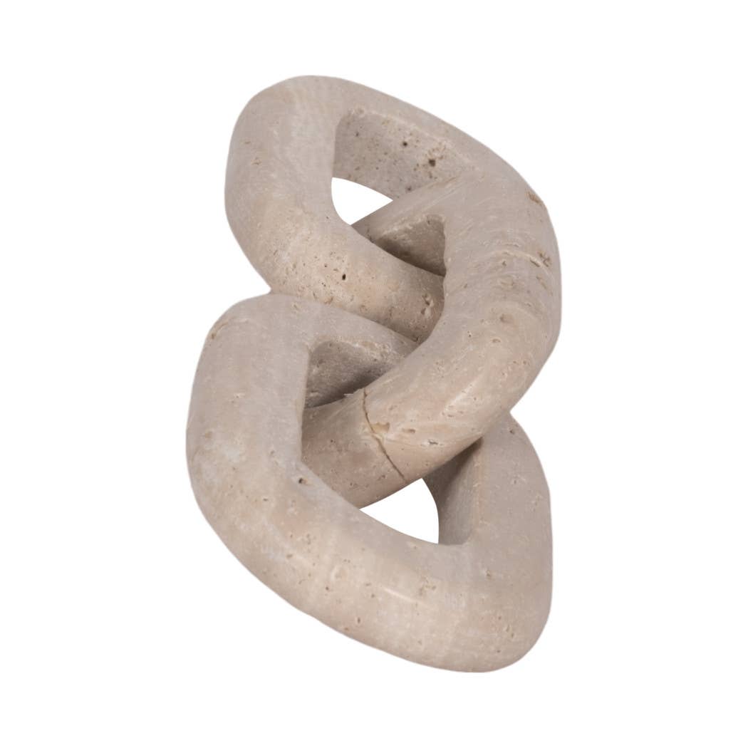 Decorative Sculpture - Tan Stone 3-Link Chain, 14 in.