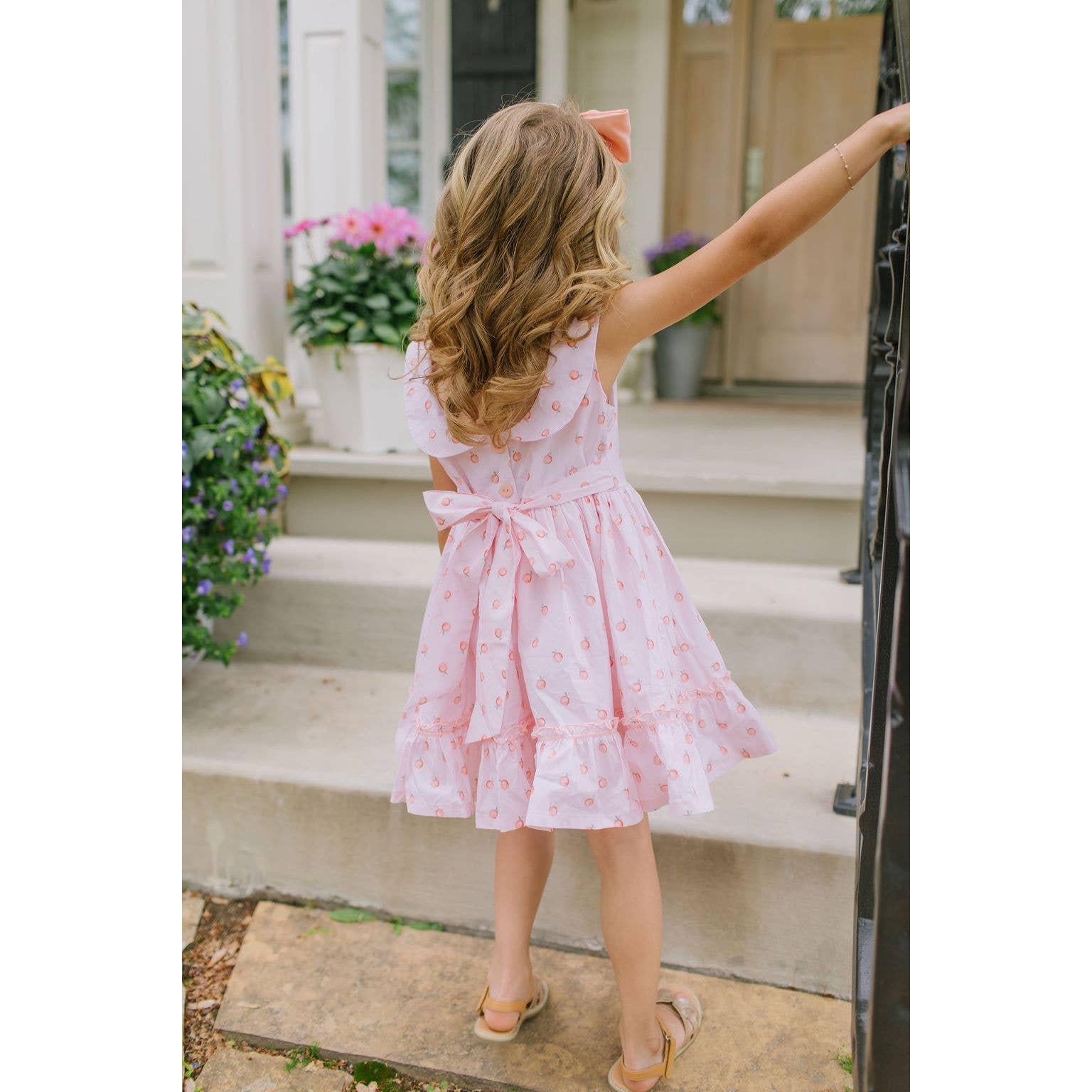 Lara Poplin Dress in Peach of my Heart