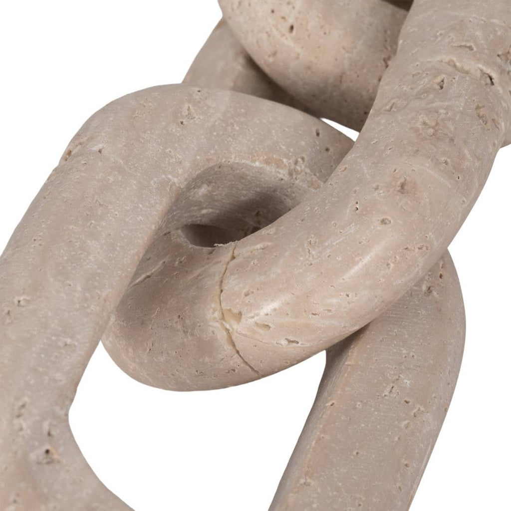Decorative Sculpture - Tan Stone 3-Link Chain, 14 in.