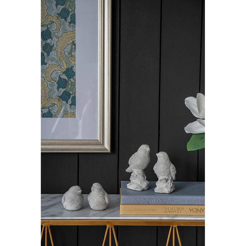Lovebirds Cement Figurines, Set of 2