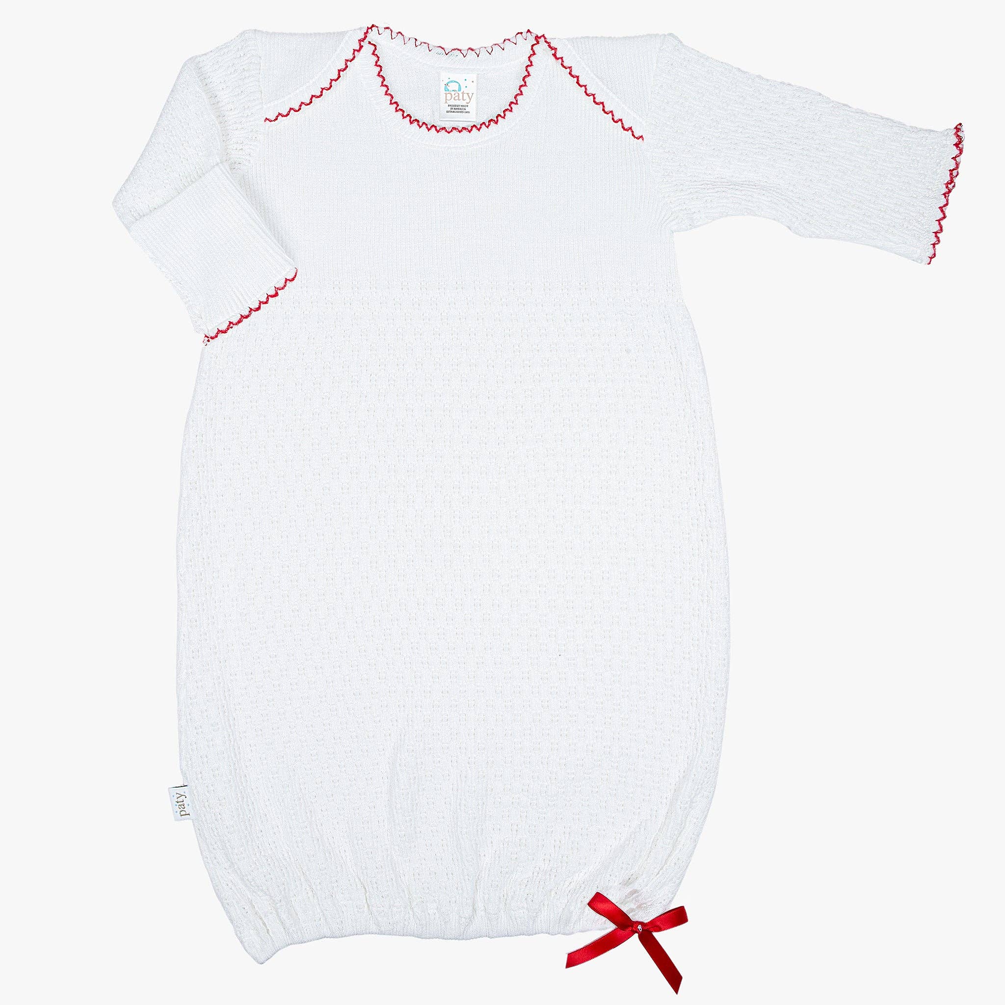 Paty Knit Overlap Shoulder Gown