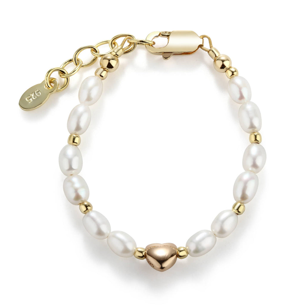 Cherished Moments Willow, Girls 14K Gold-Plated Pearl Baby & Children's Bracelet