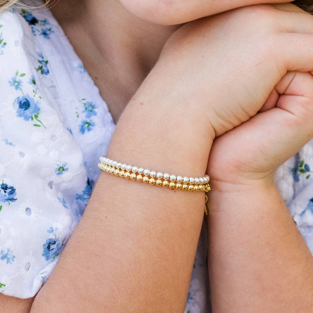 14K Gold-Plated SterlingSilver Baby or Girls Beaded Bracelet