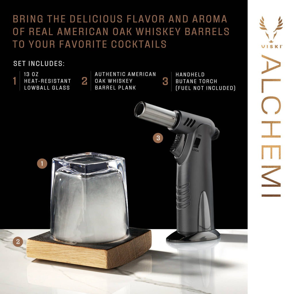 Alchemi™ Oak Barrel Board Smoke Infusion Kit Set of 3