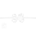Thin Nylon Headband with Grosgrain Scalloped Edge Hair Bow