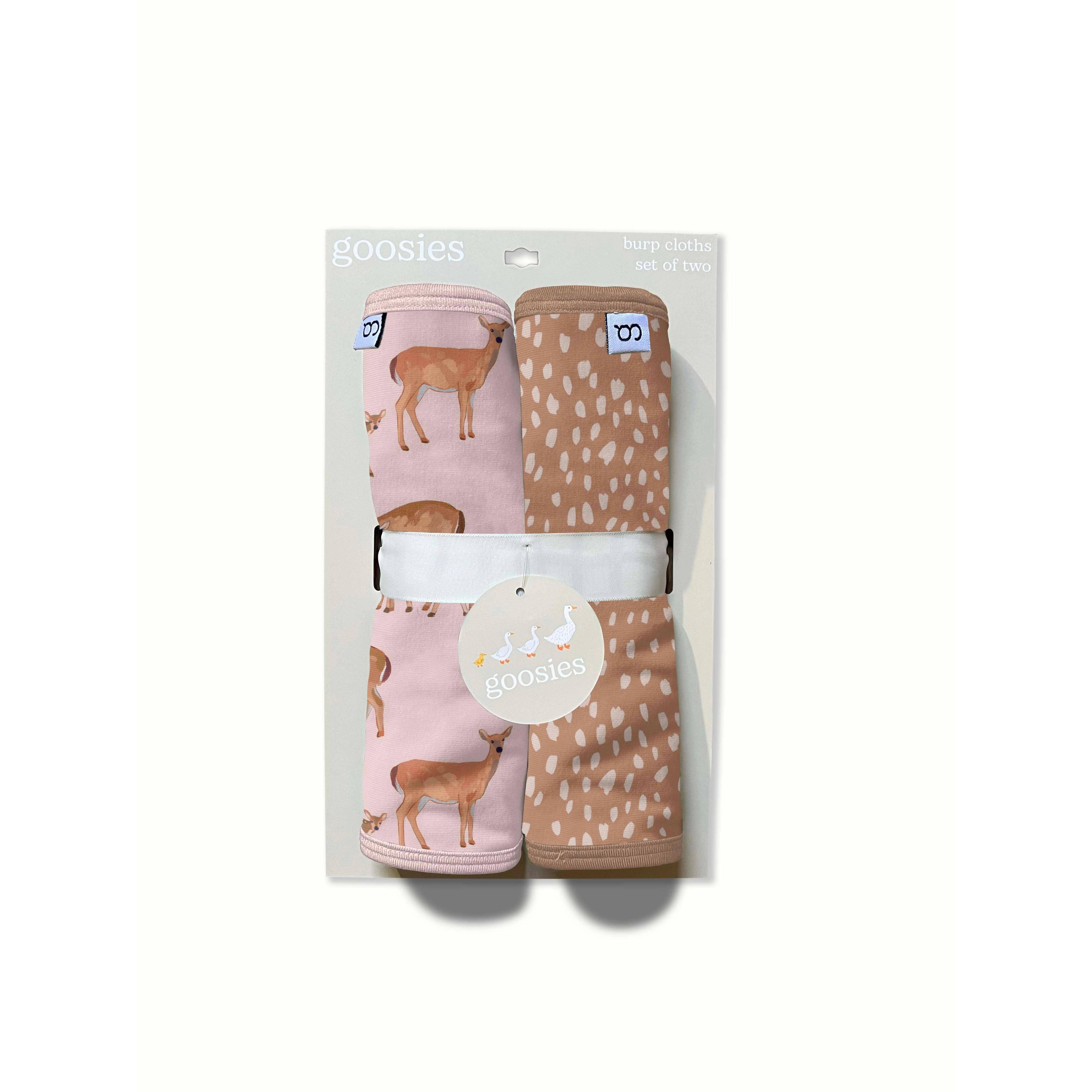 Goosies Burp Cloth Set, Does & Fawns