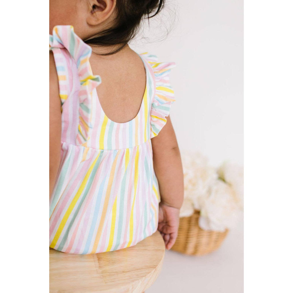 Ollie Jay Amelia Romper in Pastel Stripe
