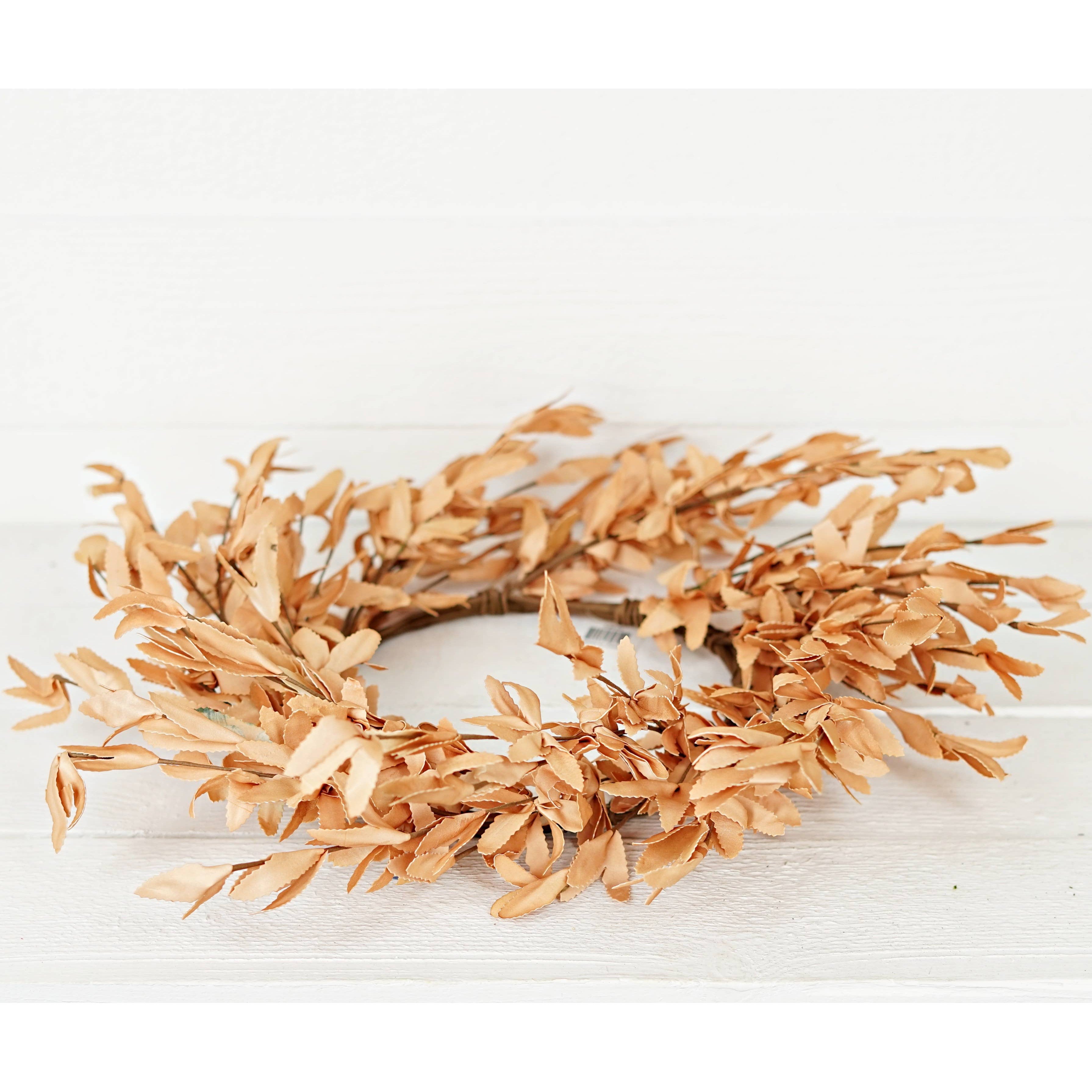 Herb Leaf Wreath, Tea Stained