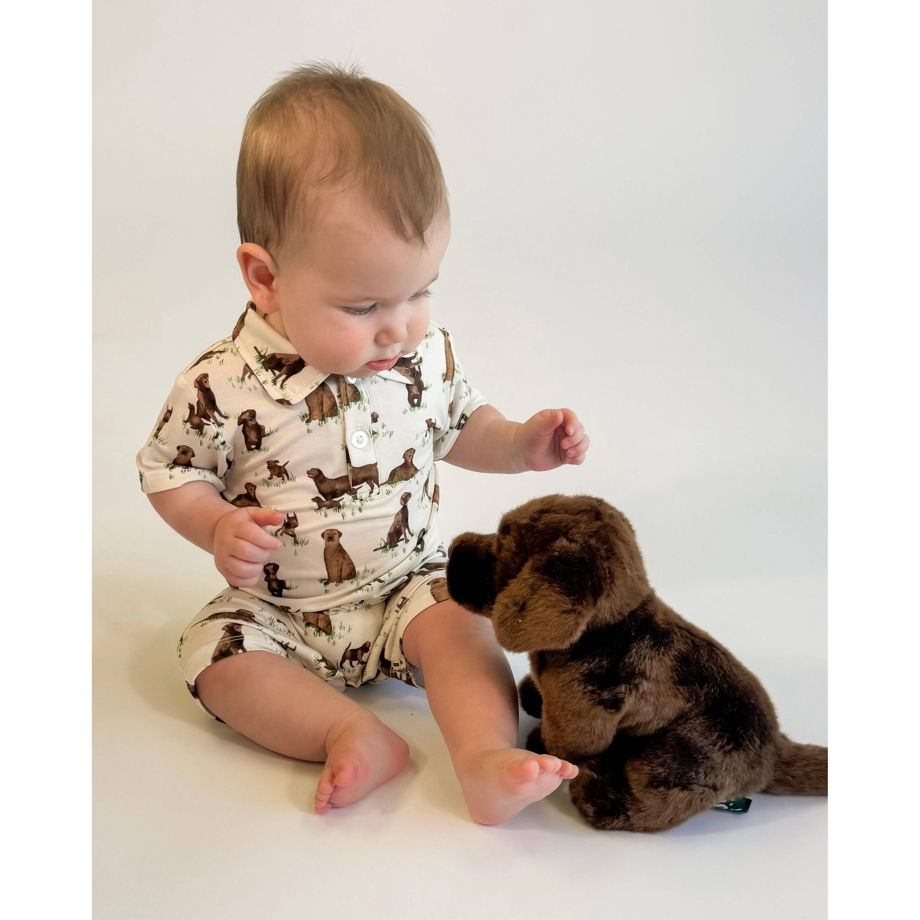 Short Sleeve Polo Romper