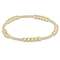 enewton classic blissful pattern 2mm bead bracelet, 4mm gold