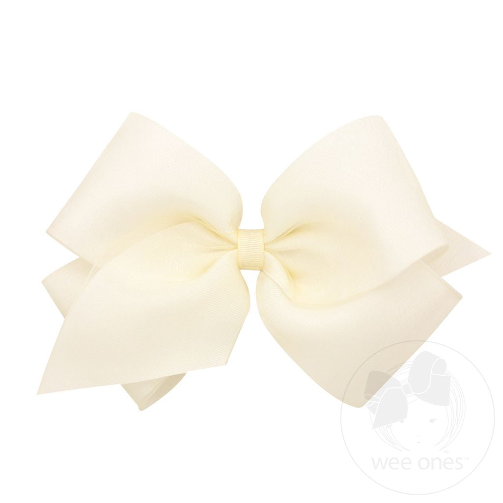 King Organza and Grosgrain Overlay Hair Bow