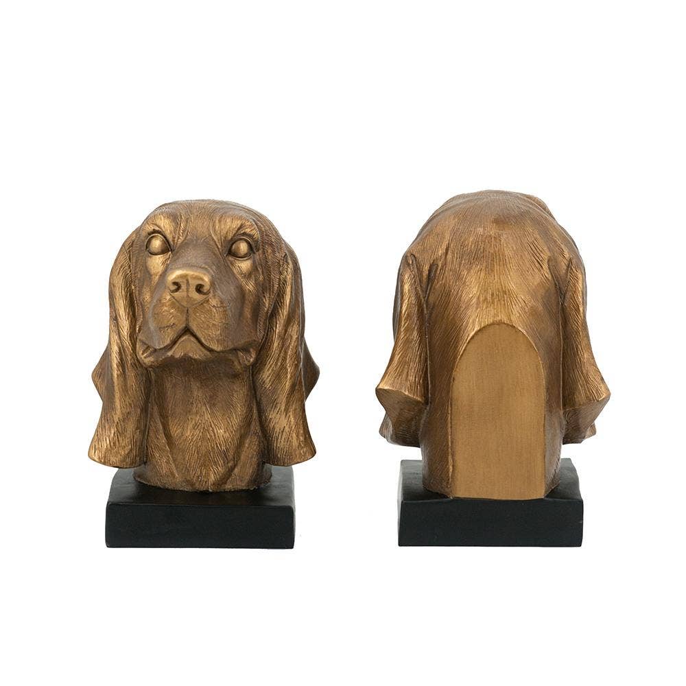 Dog Head Bookends, Set of 2