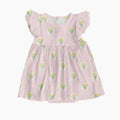 Short Sleeve Bodysuit Dress, Fancy Tulips