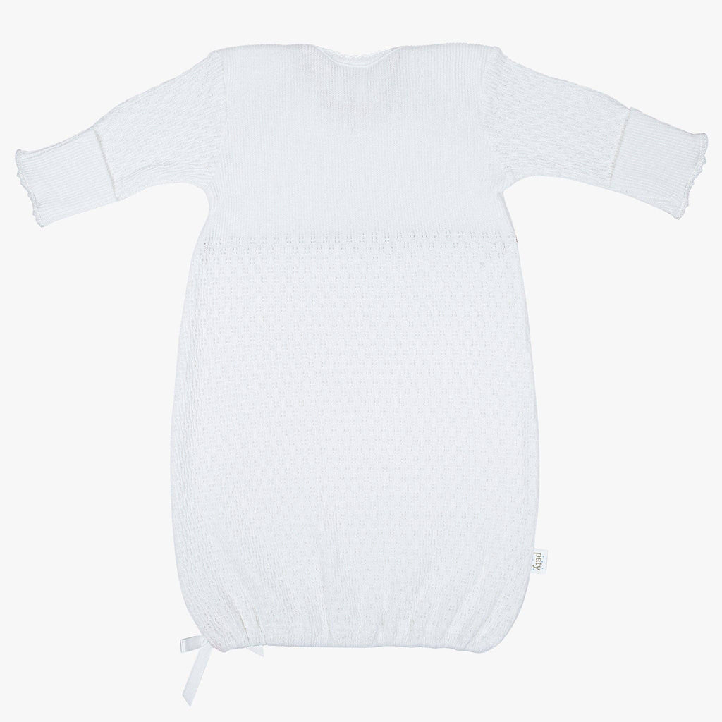 Paty Knit Overlap Shoulder Gown