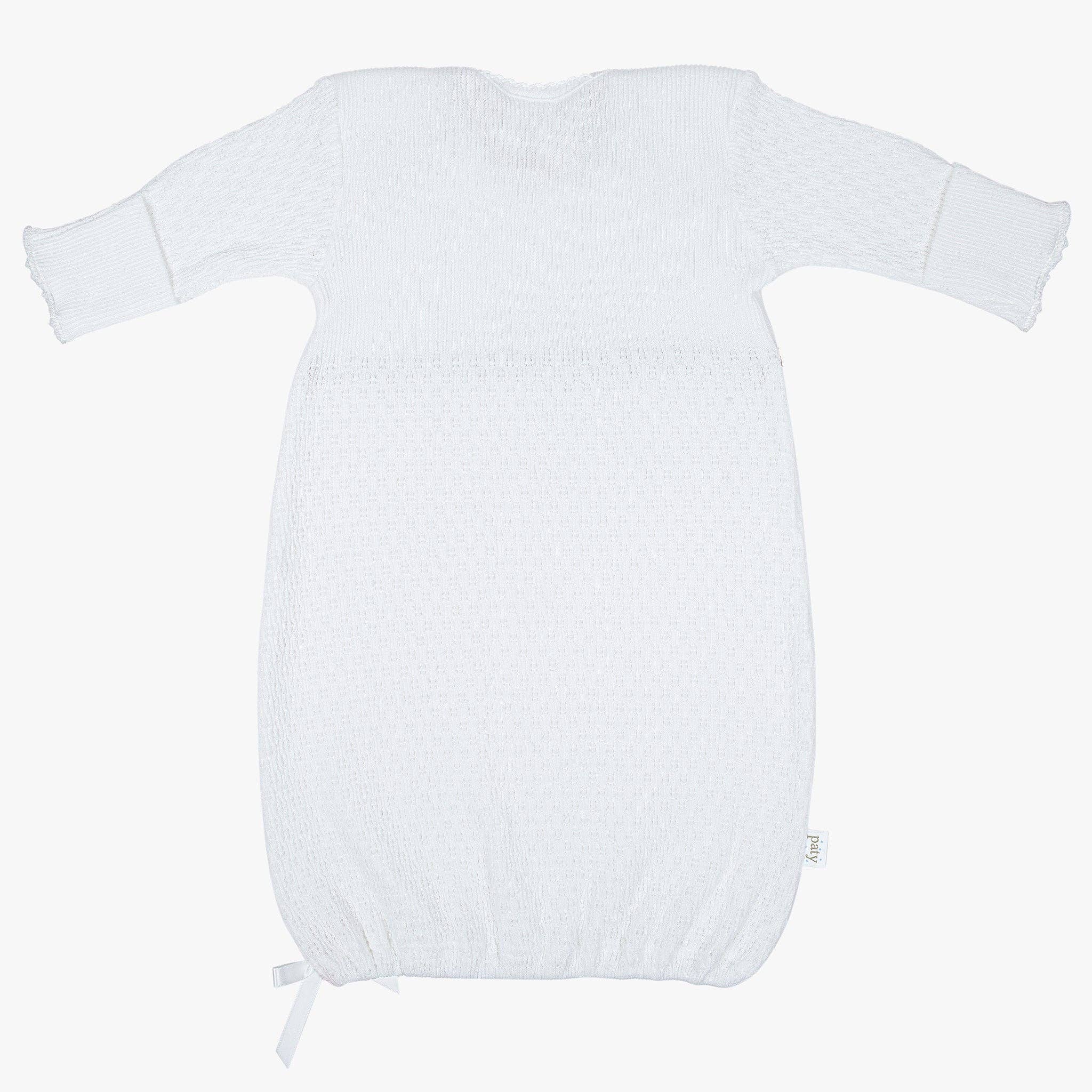 Paty Knit Overlap Shoulder Gown