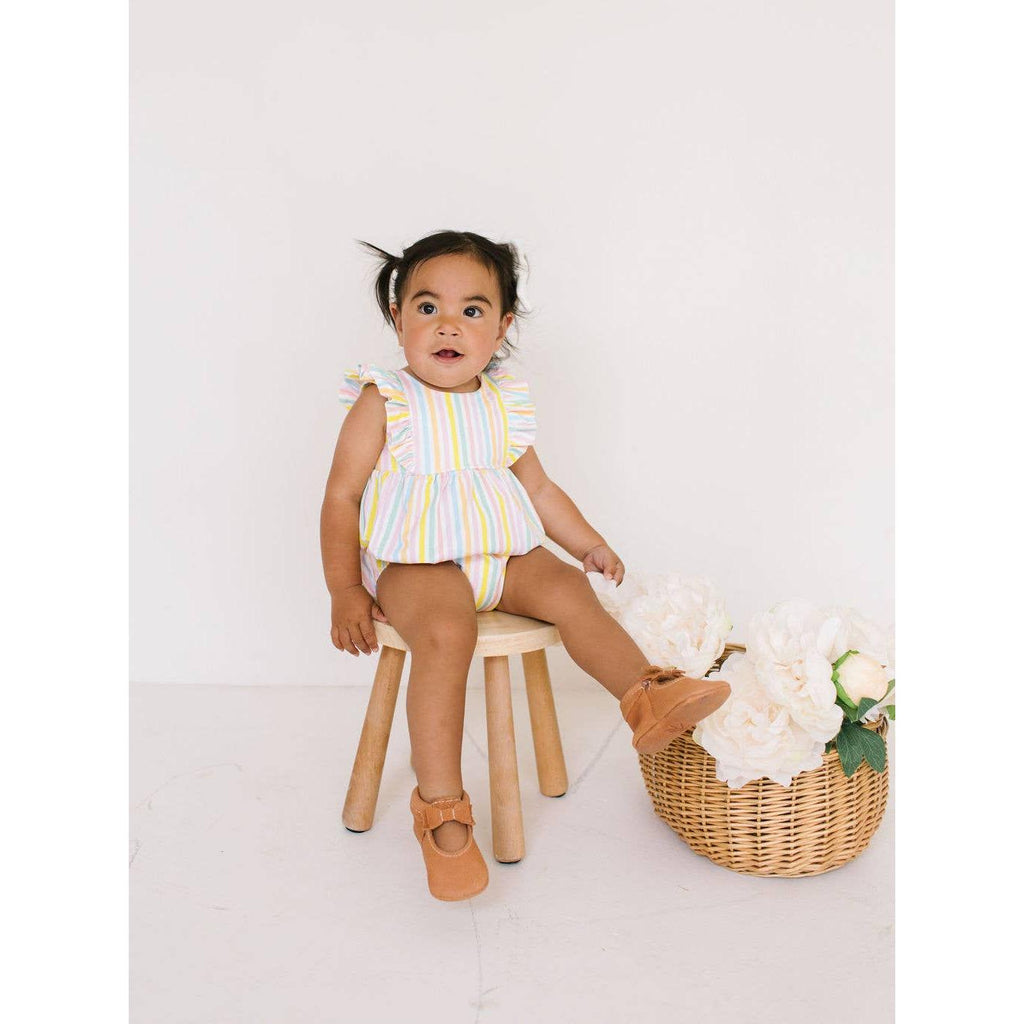 Ollie Jay Amelia Romper in Pastel Stripe