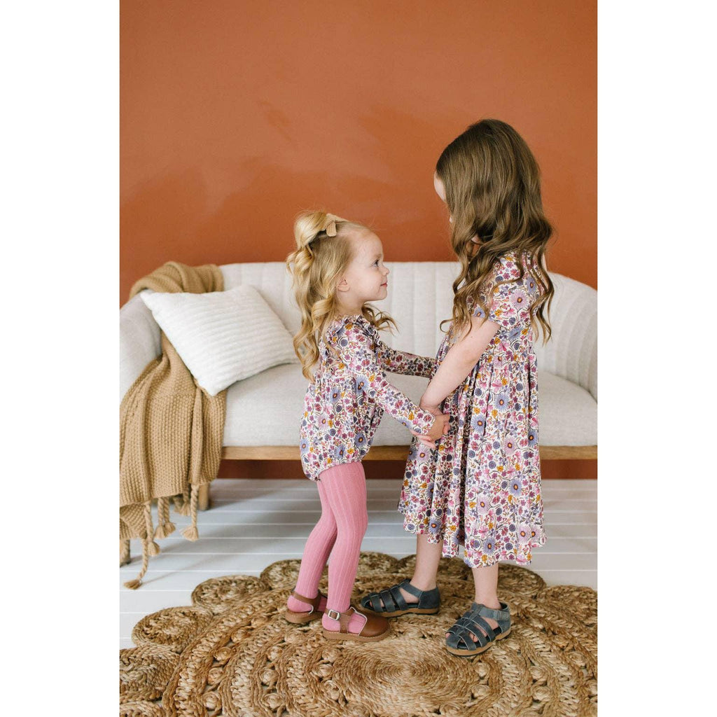 Ollie Jay Leah Romper in Plum Fields