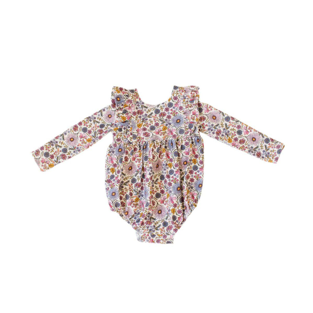 Ollie Jay Leah Romper in Plum Fields