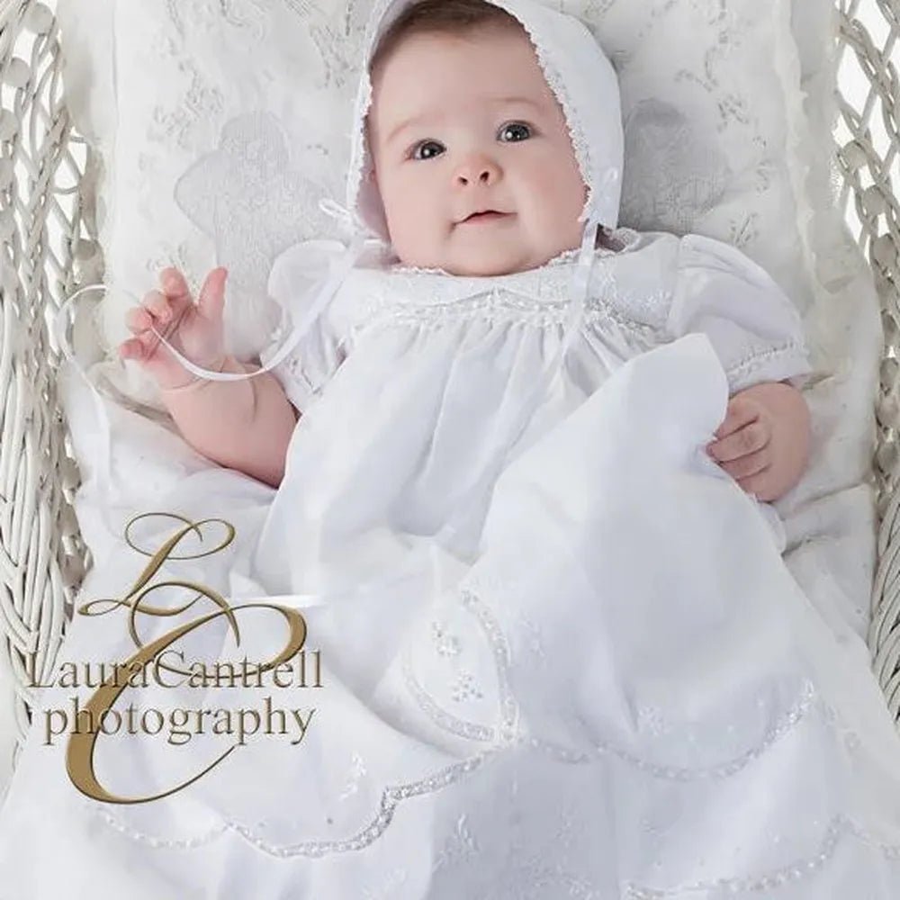 Girls Scalloped Lace Special Occasion Gown Set
