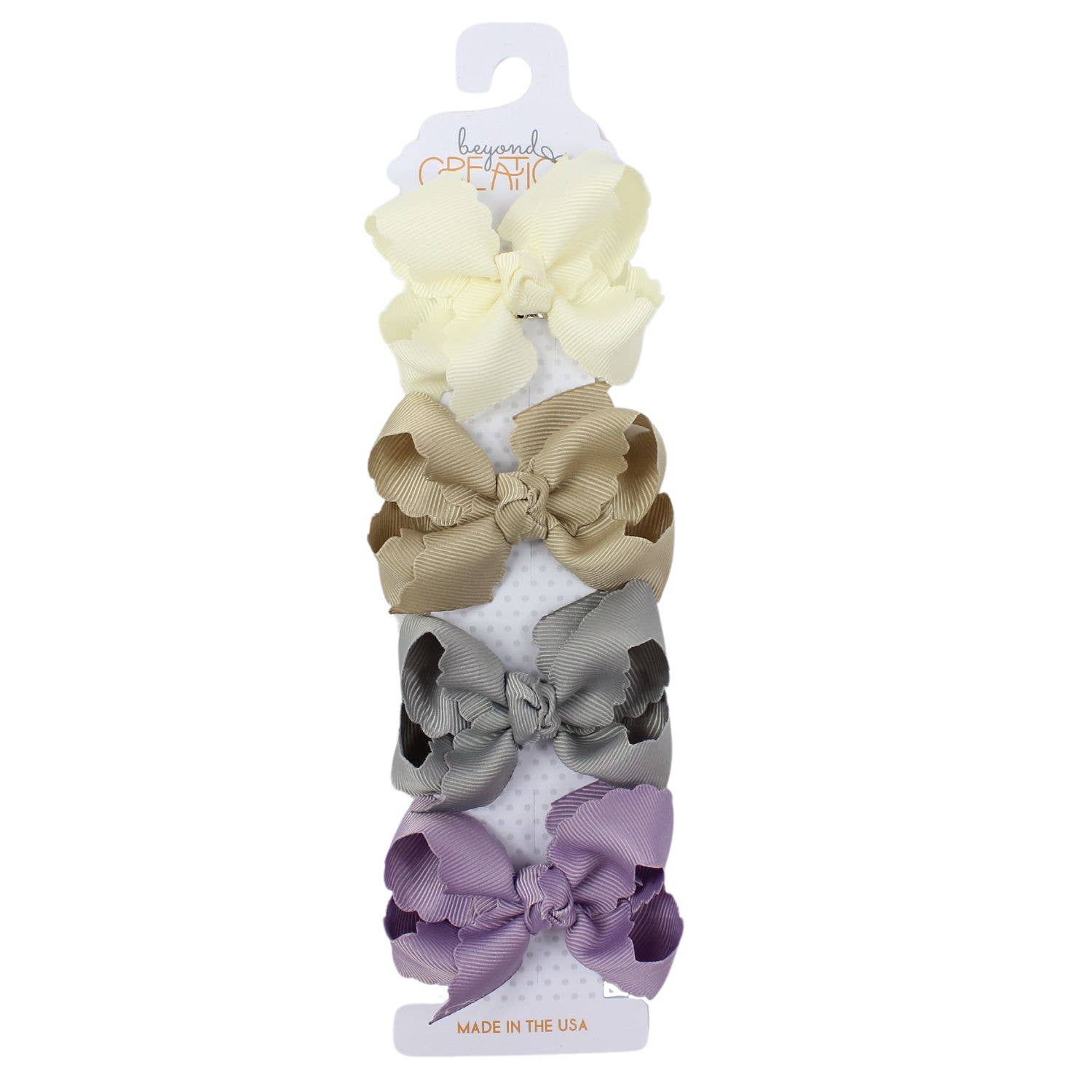Scalloped Edge Bow, Set of 4
