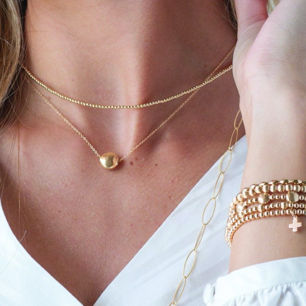 enewton 17 choker classic gold 2mm bead
