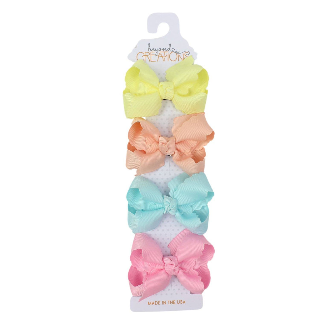 Scalloped Edge Bow, Set of 4