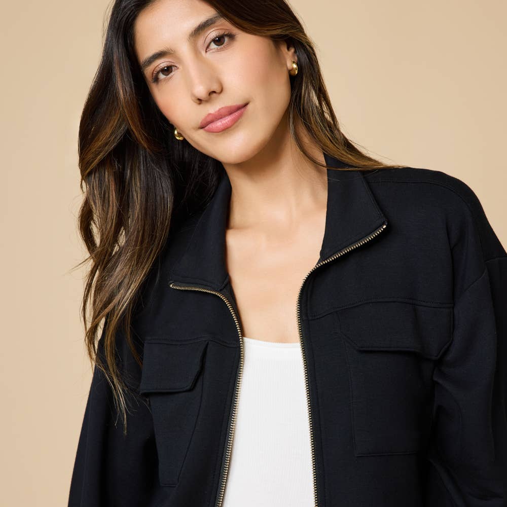 DreamTech Double Zip Bomber Jacket for Women