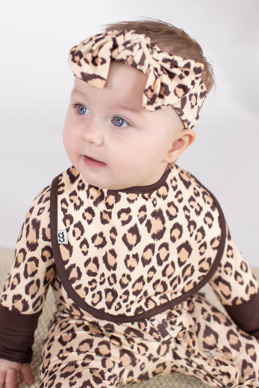 Bib Set of 2, Classic Leopard